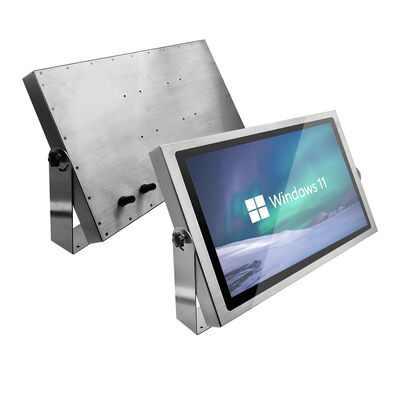 15.6" IP69K Stainless Steel Yoke-Mount VESA mount Waterproof Panel PC Industrial Rugged Touchscreen Computer for Harsh Environments