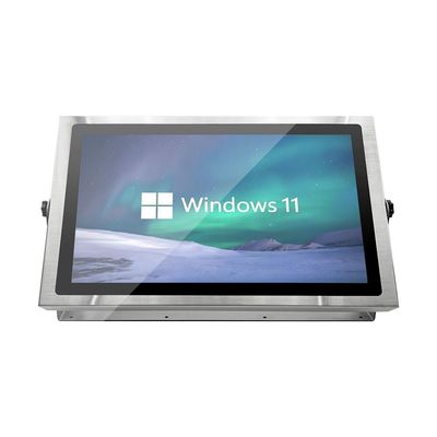 10.1' 산업용 풀 IP69K PCAP 터치 안드로이드 / X86 기반 평면 패널 PC 고 밝기 풀 IP69K 스테인리스 스틸