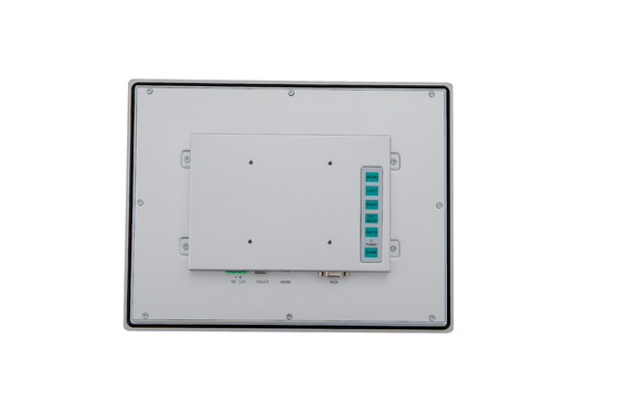 12.1" IP65 front pure flat screen VGA HDMI input panel mount wall mount pcap touch monitor industrial touch display